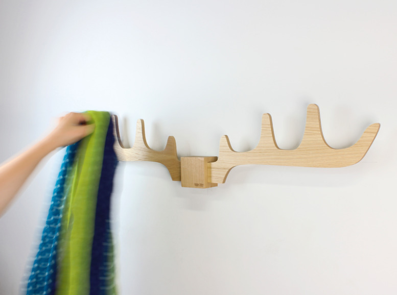 Porte-manteau en bois fabriqué en France à partir de chêne issu de forêt gérée durablement