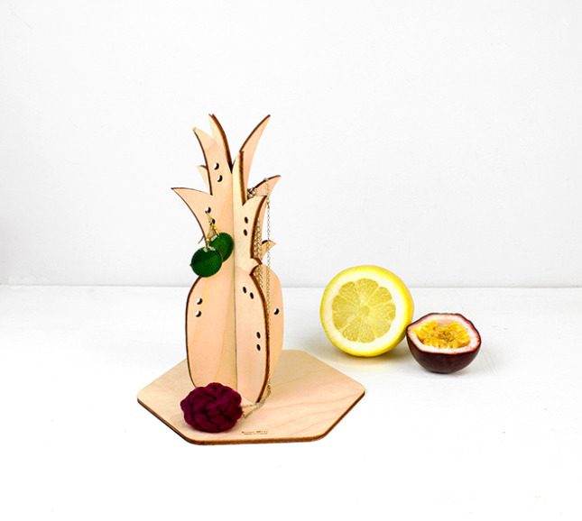 Porte-bijoux Anana fabriqué en France à partir de Bouleau issu de forêt gérée durablement