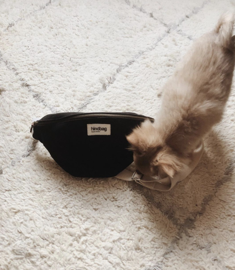 Sac banane OLIVIA, noir, coton bio 4