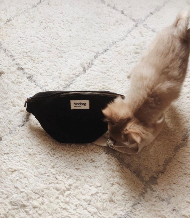 Sac banane OLIVIA, noir, coton bio 4
