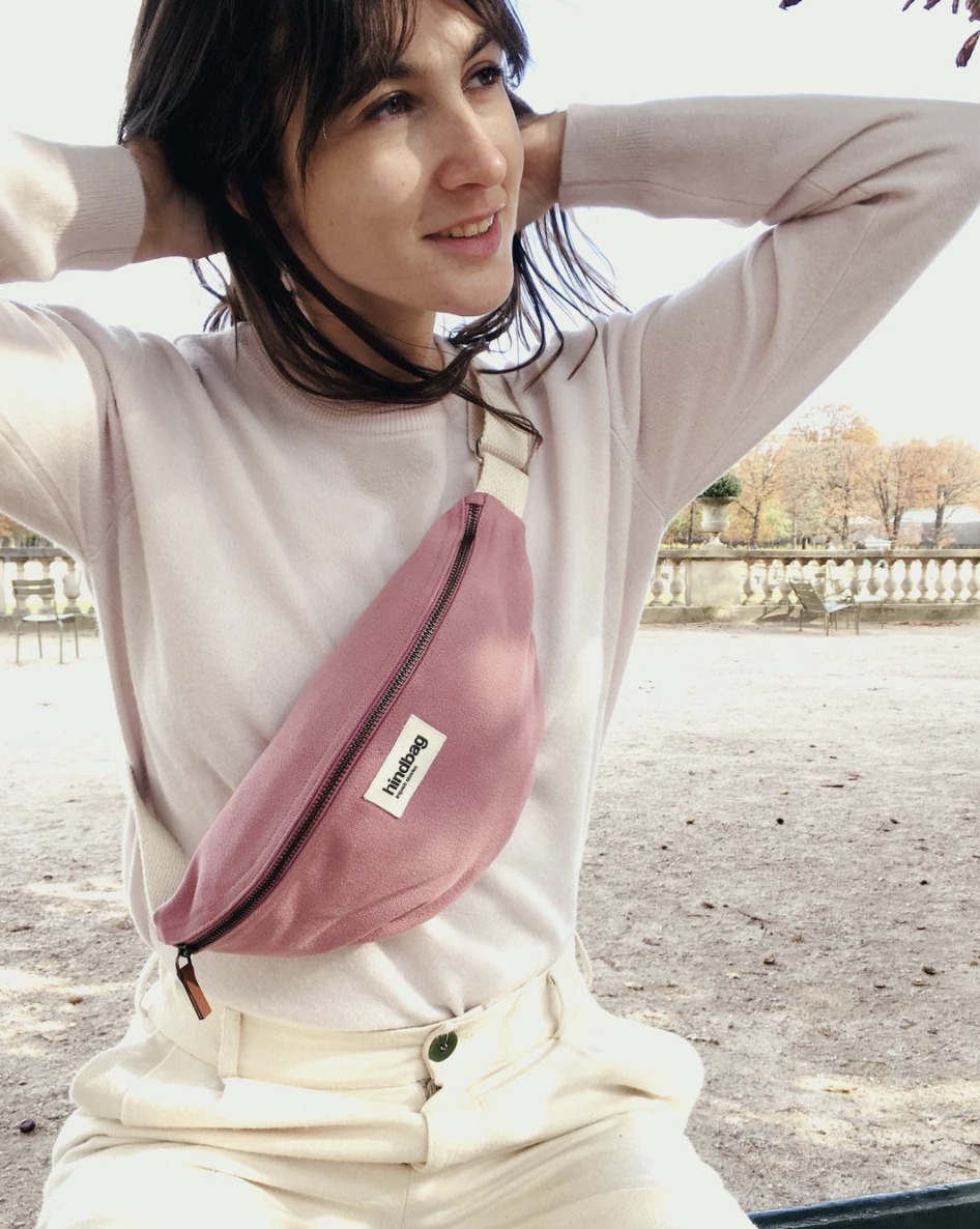 Sac banane OLIVIA, rose blush, coton bio 4