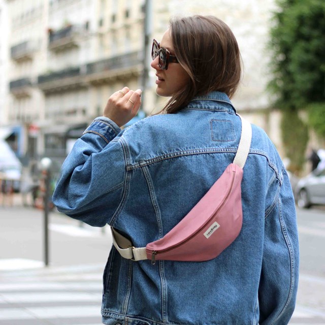 Sac banane OLIVIA, rose blush, coton bio 6