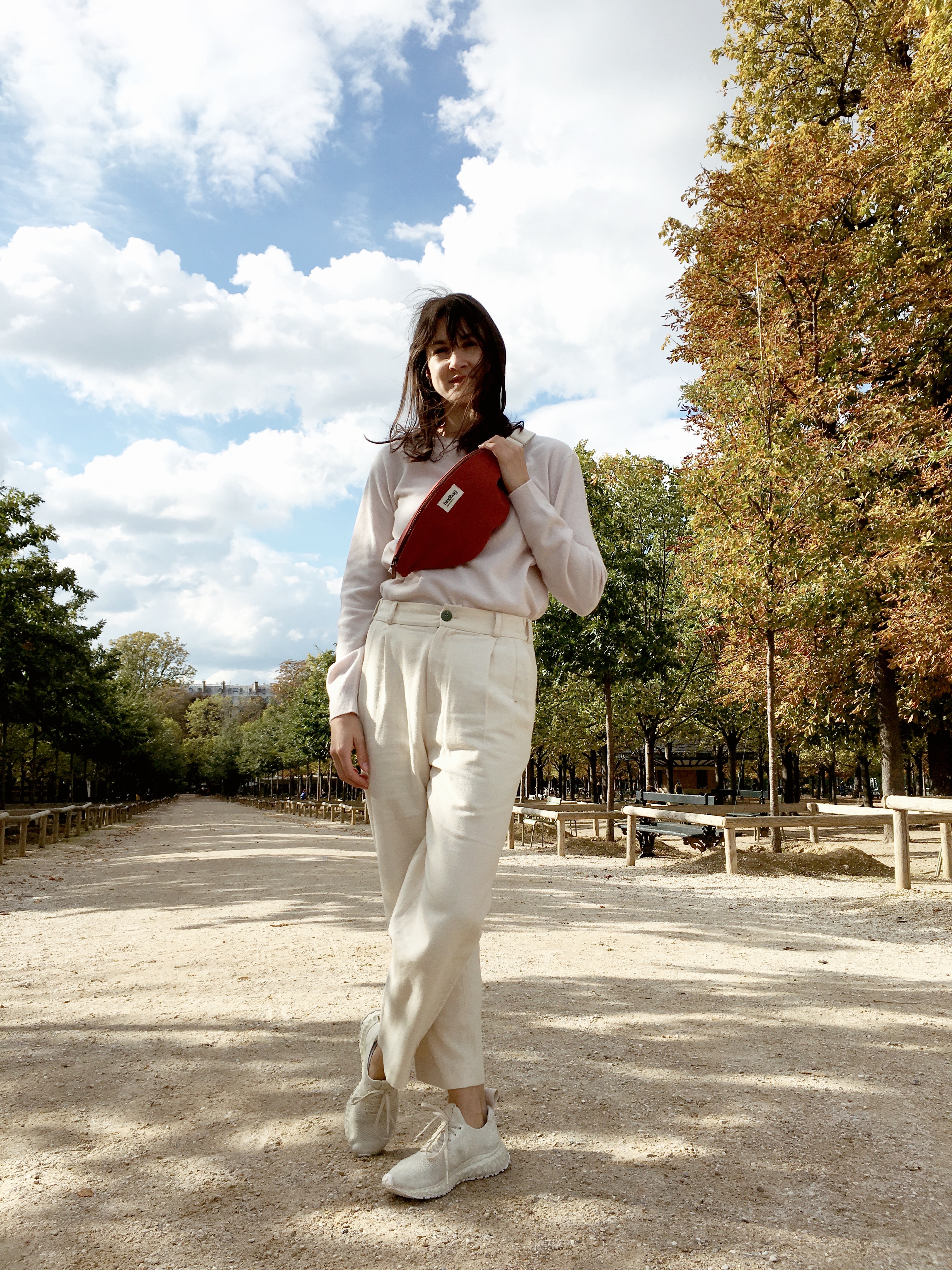 Sac banane OLIVIA, rouge terracotta, coton bio 4