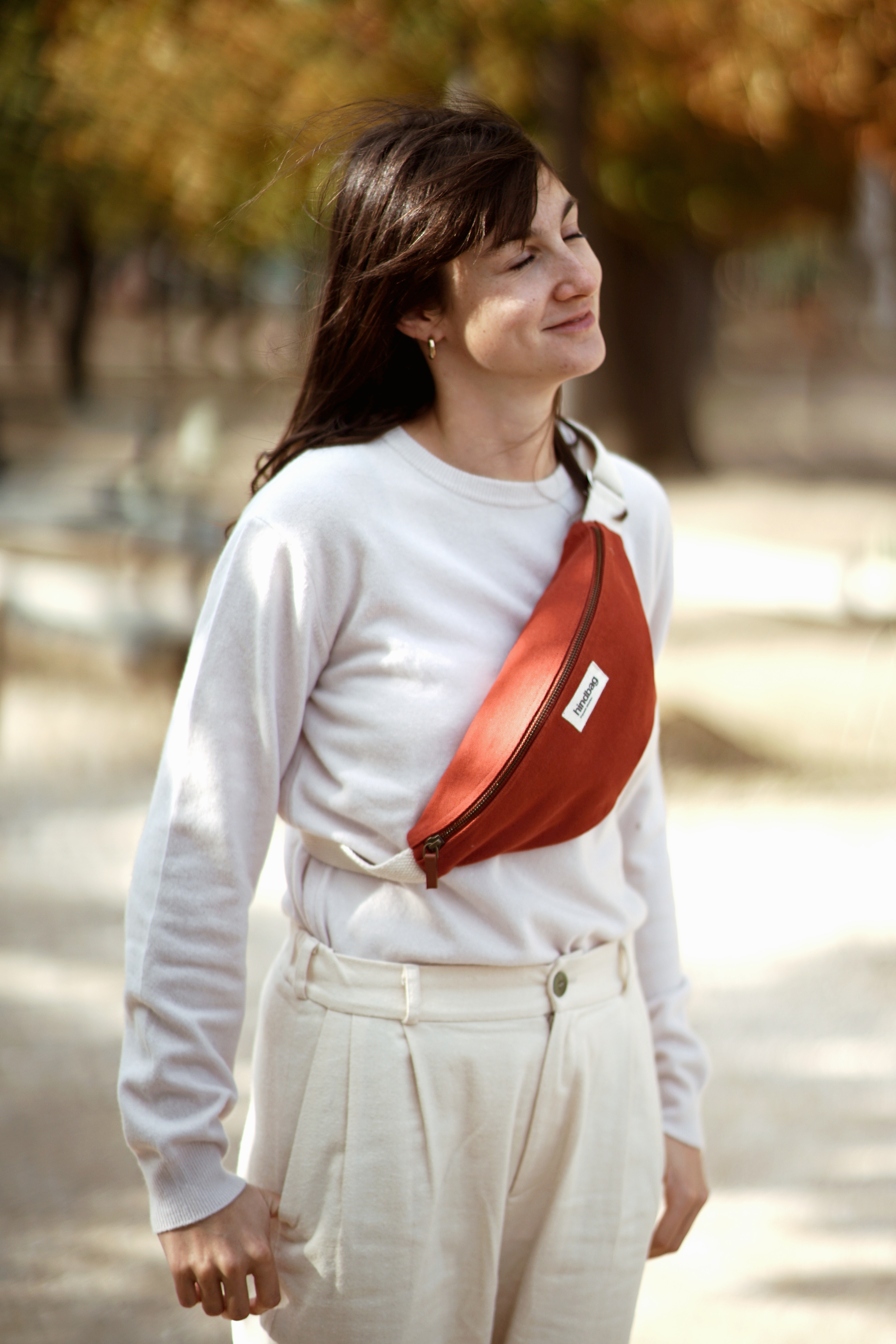 Sac banane OLIVIA, rouge terracotta, coton bio 2