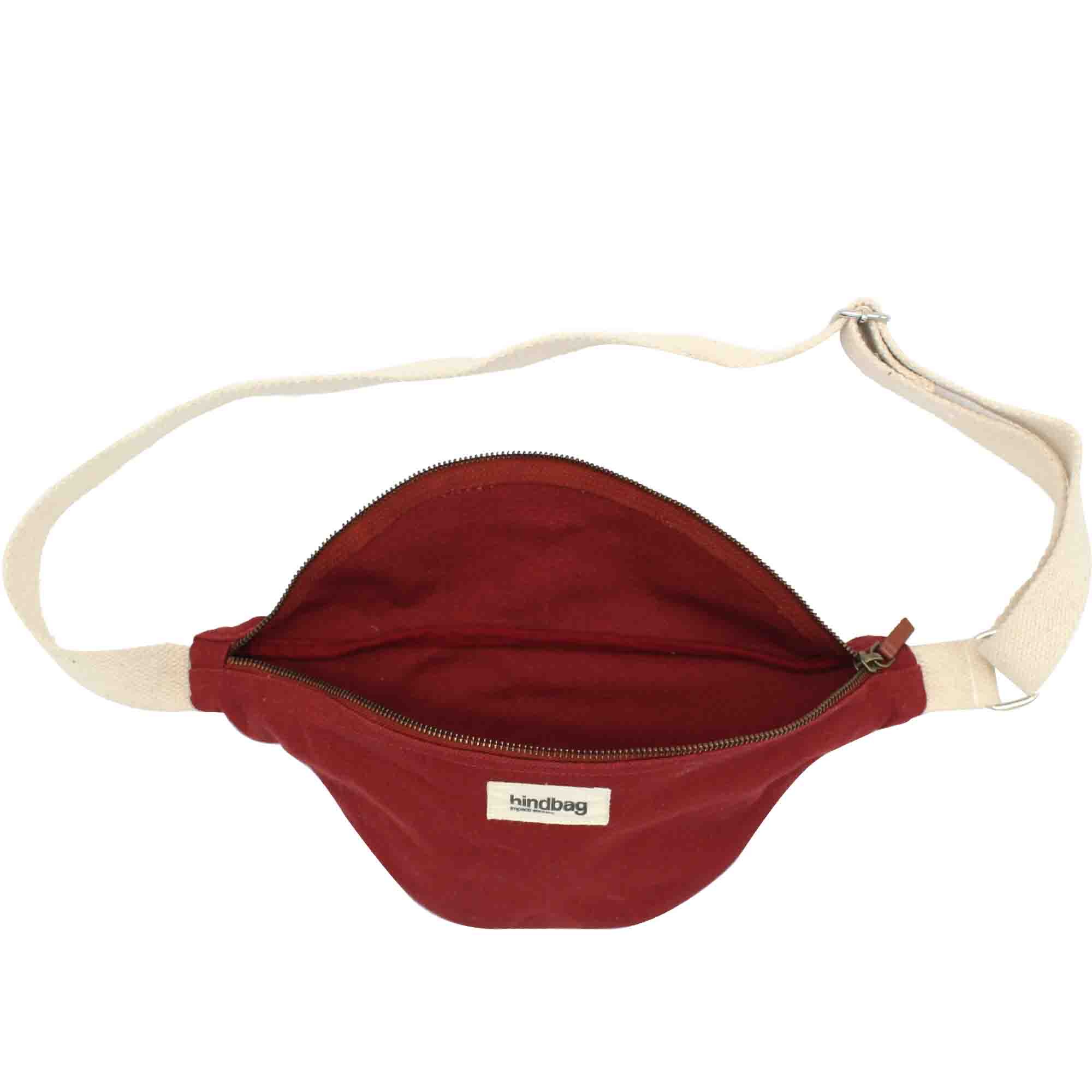 Sac banane OLIVIA, rouge terracotta, coton bio 5