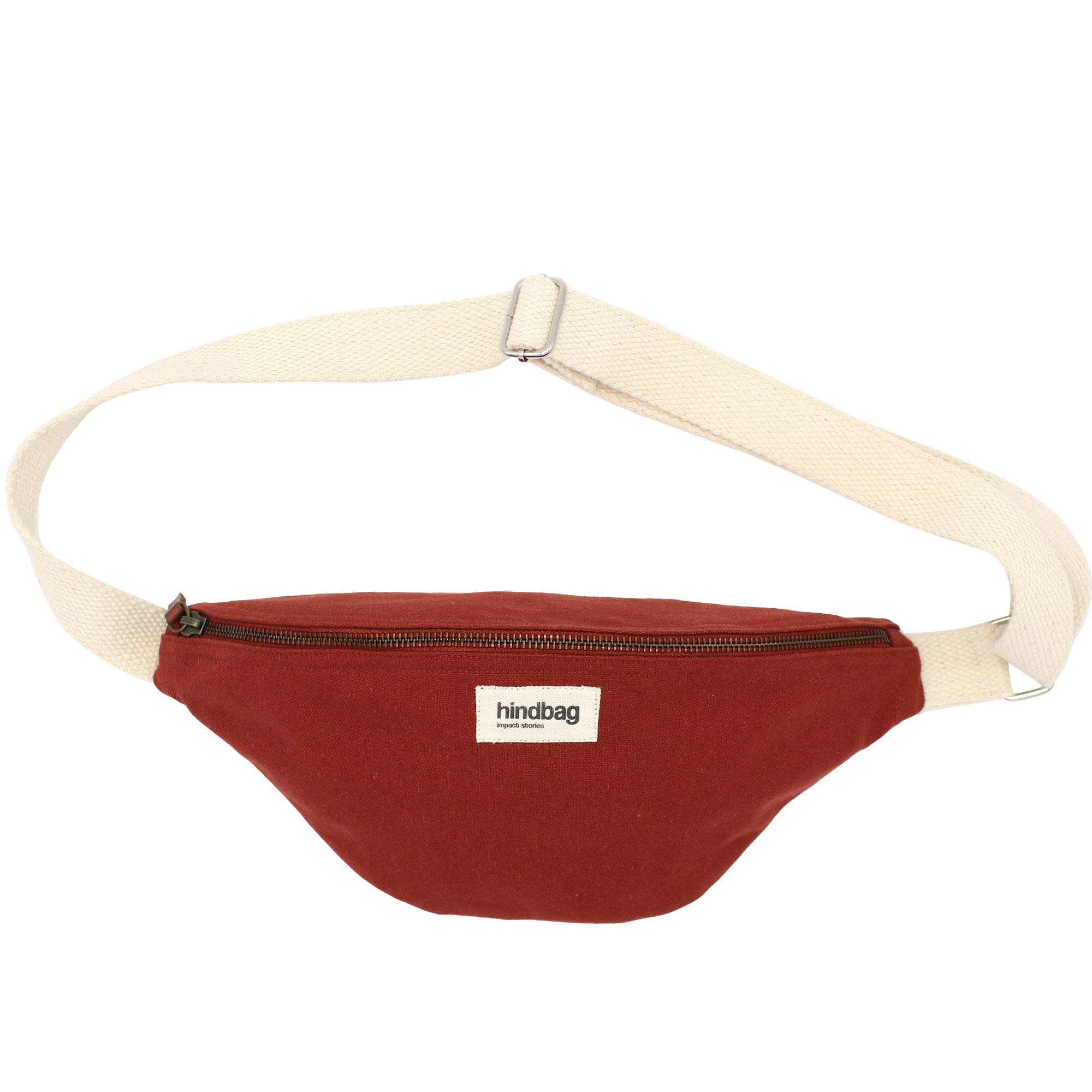 Sac banane OLIVIA, rouge terracotta, coton bio 3