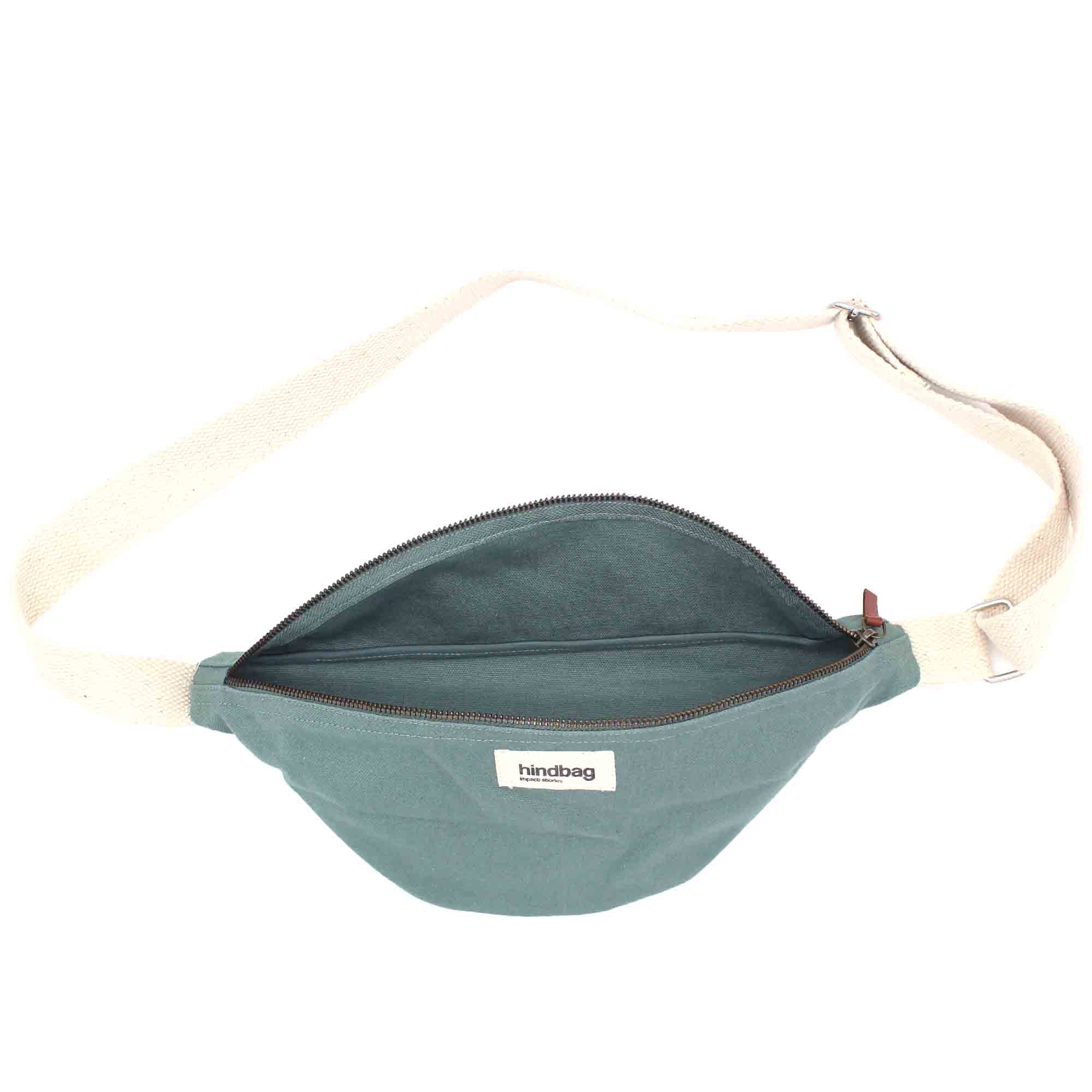 Sac banane OLIVIA, vert sauge, coton bio 4