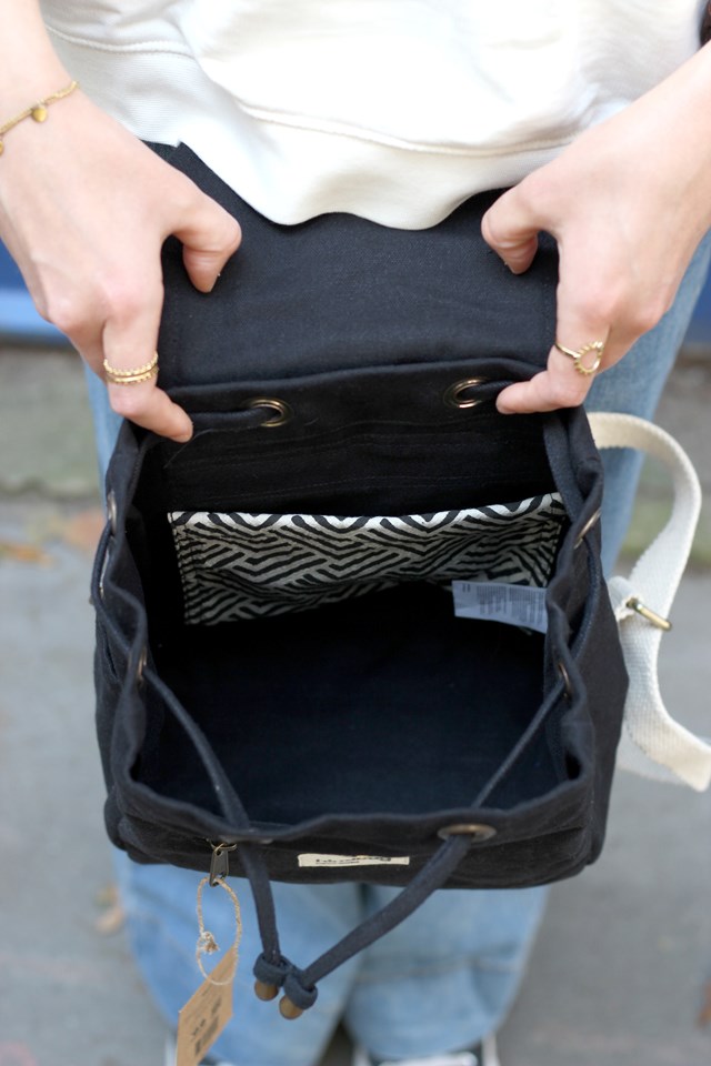 Mini sac à dos MINI ELIOT, noir, coton bio 3