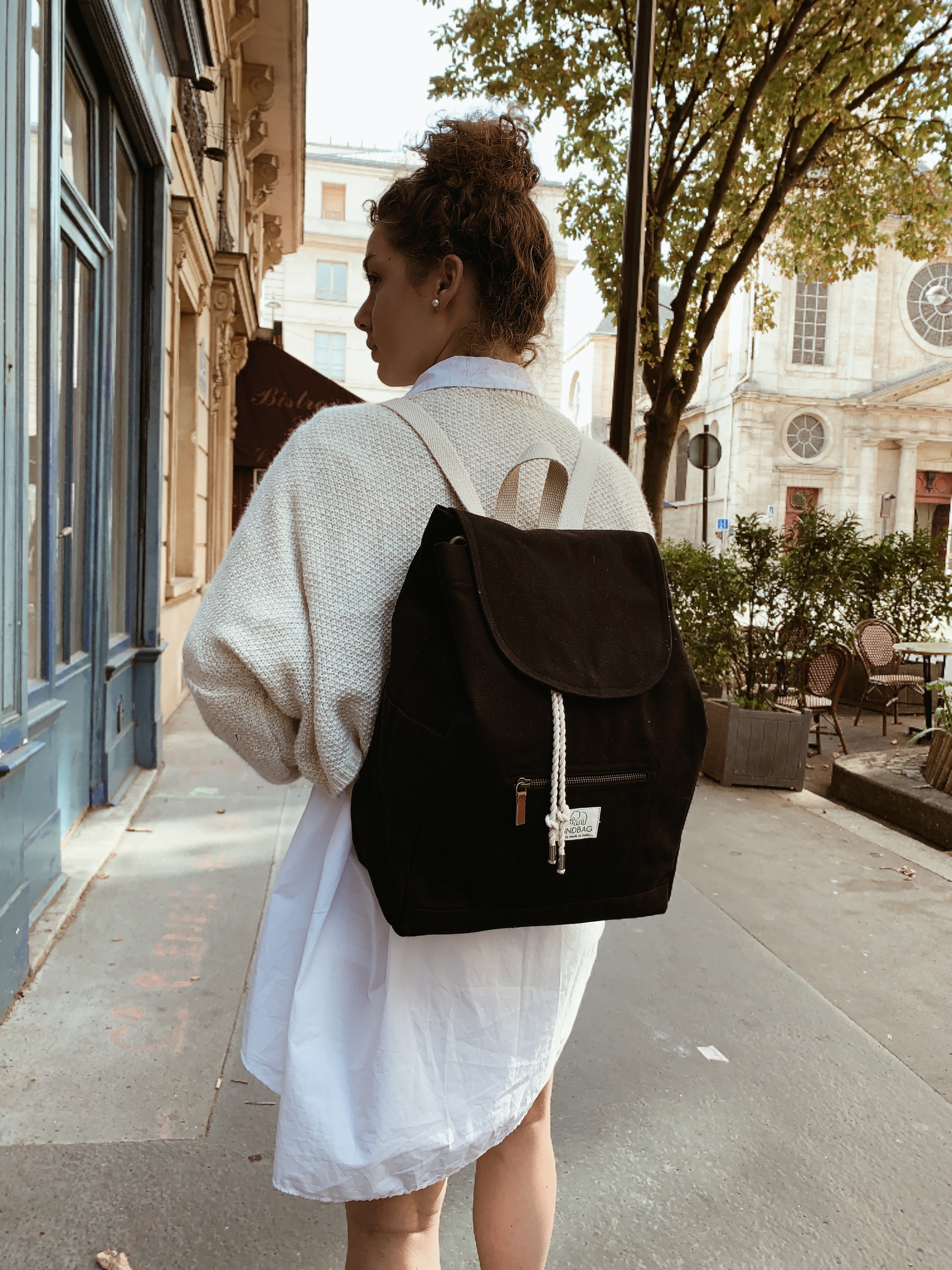 Sac à dos ELIOT, noir, coton bio 3