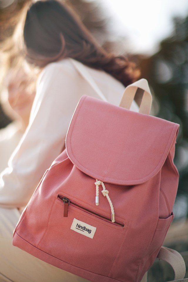 Sac à dos ELIOT, rose blush, coton bio 3