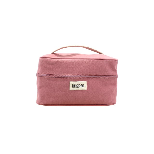Trousse de toilette Vanity GASPARD, rose blush, coton bio 2