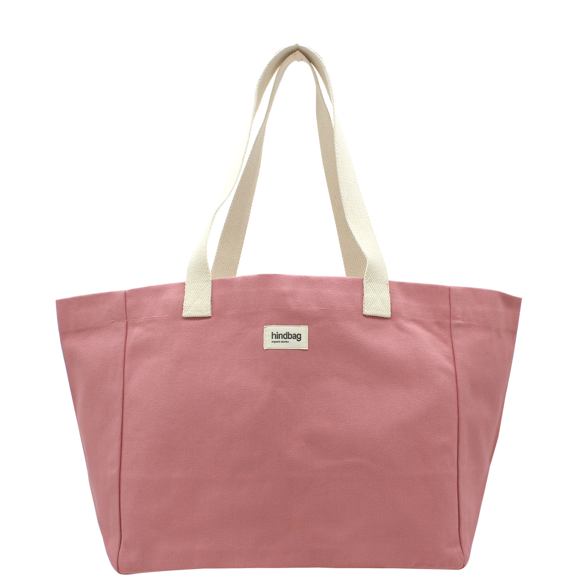 Sac cabas CLAUDE, rose blush, coton bio 2