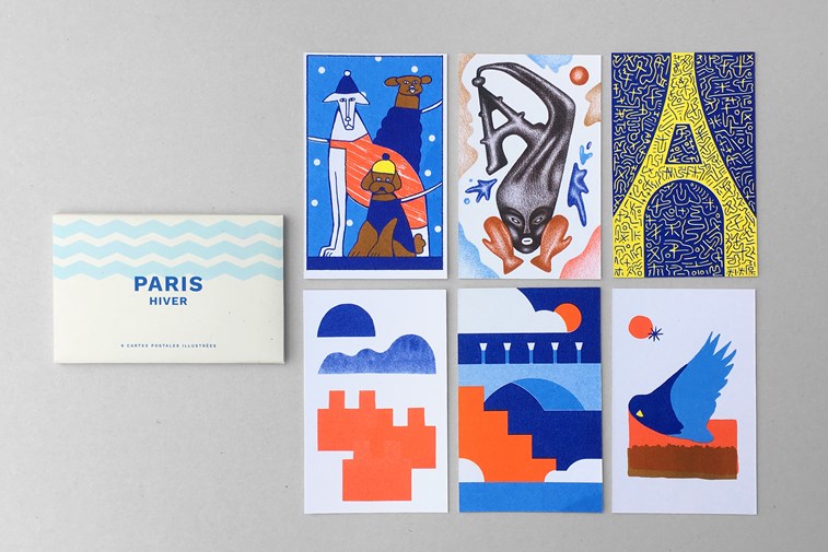 CARTES POSTALES D'ARTISTES - "PARIS-HIVER"