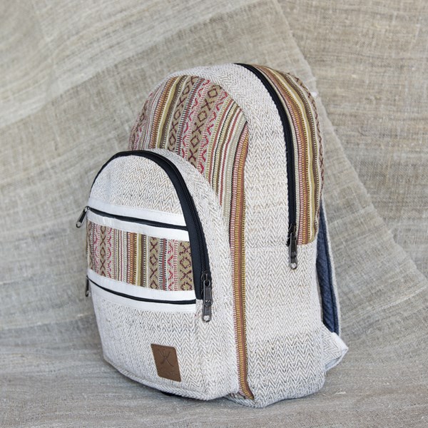 sac en chanvre éthique et écoresponsable fait main motifs ethniques