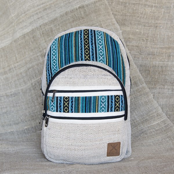 sac en chanvre éthique et écoresponsable fait main motifs ethniques