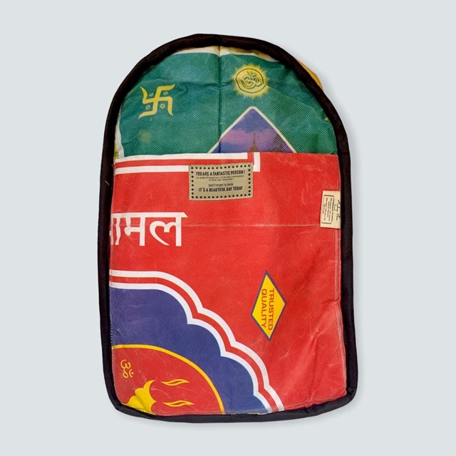 intérieur upcyclé en sac de riz alternative zero dechet