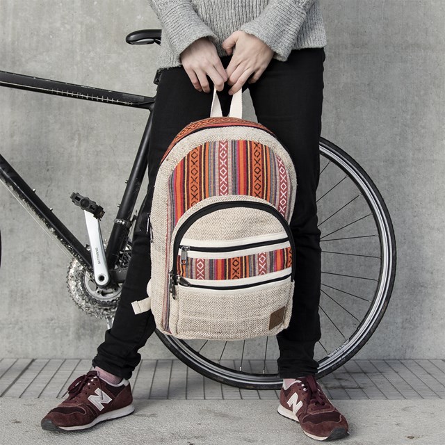 sac en chanvre éthique et écoresponsable fait main motifs ethniques