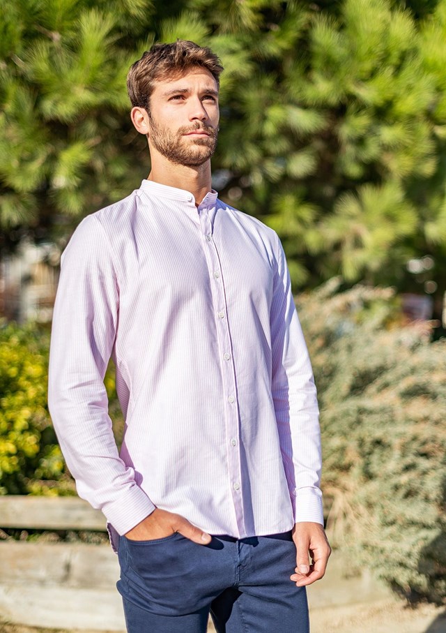 Chemise MONTLIMART - Rose rayures 2