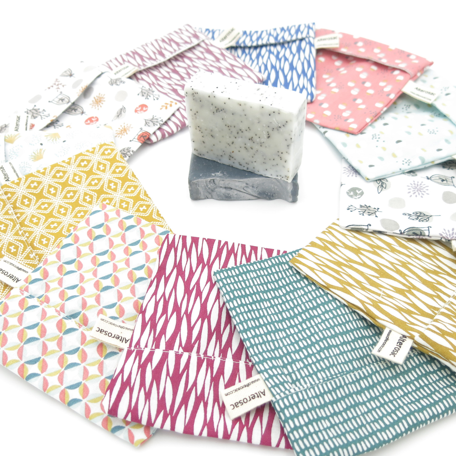 Pochette à savon en coton doublé  2