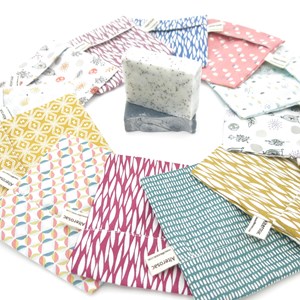 Pochette à savon en coton doublé 