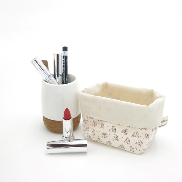 Panier de rangement réversible pour cotons démaquillants lavables 4