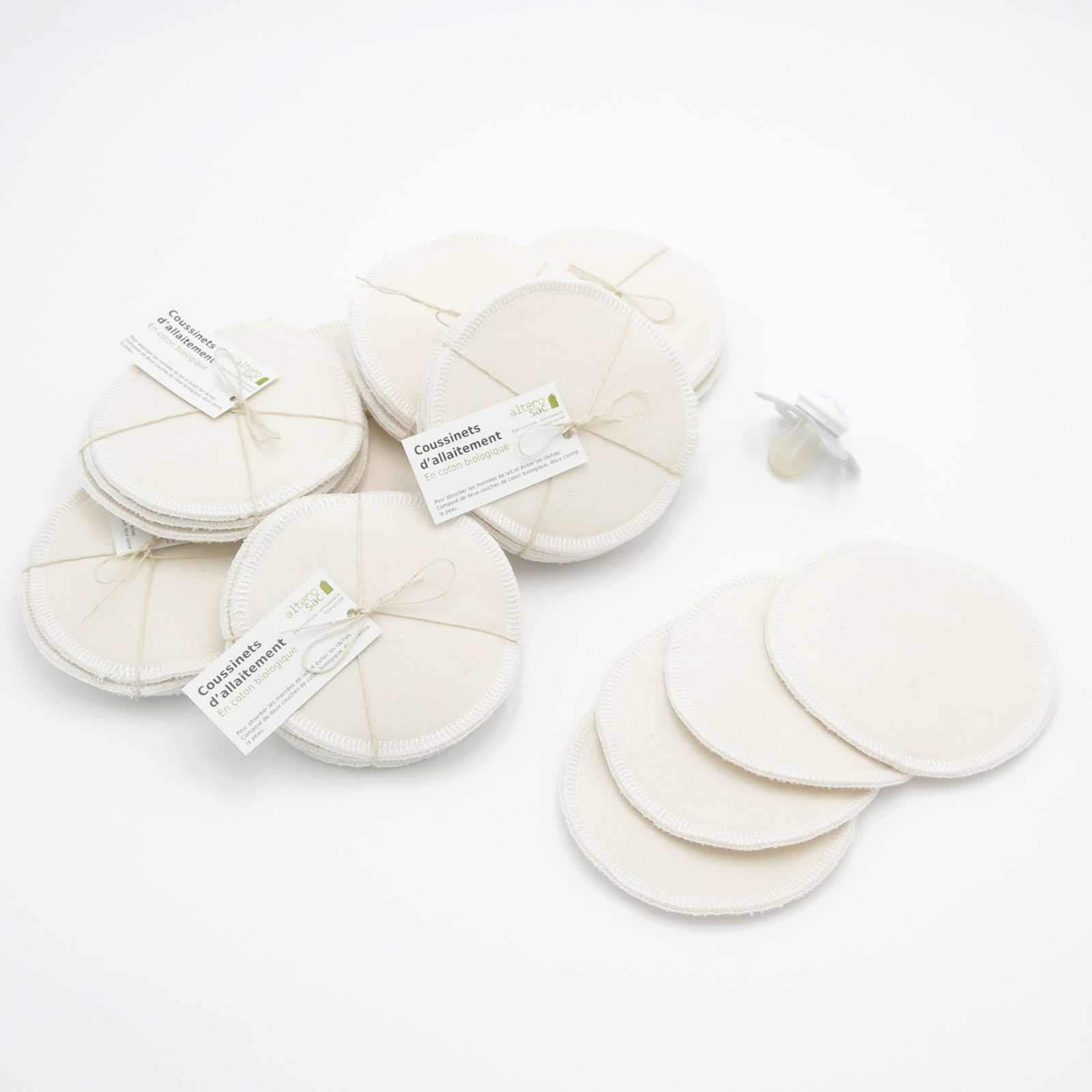 Coussinets d'allaitement en coton bio x4 3