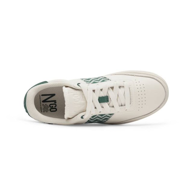 Basket rétro en cuir beige - N’go 9