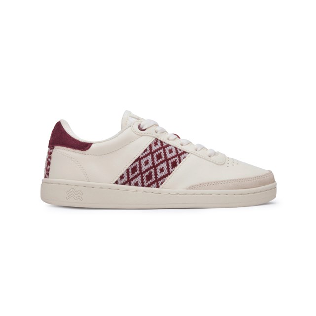 Basket rétro en cuir beige - N’go 2