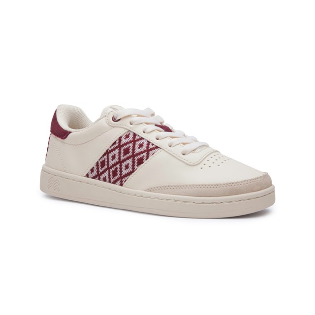 Basket rétro en cuir beige - N’go 3