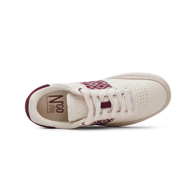 Basket rétro en cuir beige - N’go 5