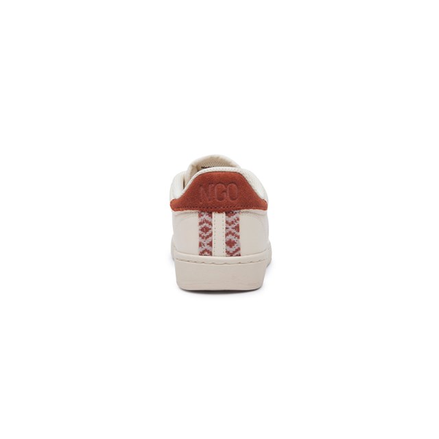 Basket rétro en cuir beige - N’go 4