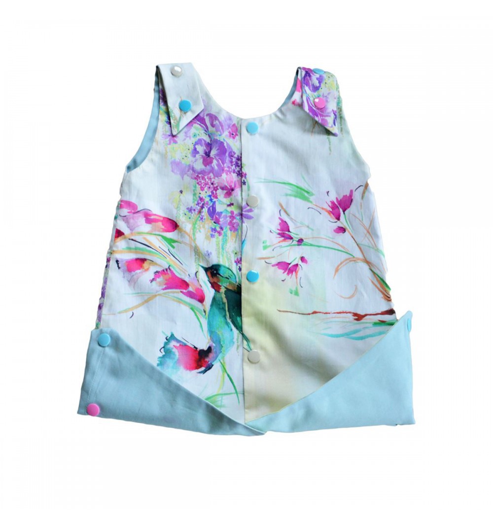 Robe évasée évolutive en coton bio - Kolibri 12