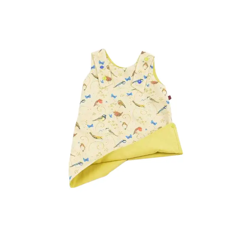 Robe évasée réversible coton bio 6 mois à 6 ans - Petits oiseaux 2