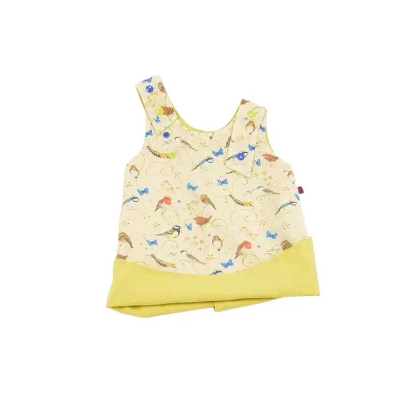 Robe évasée réversible coton bio 6 mois à 6 ans - Petits oiseaux 4