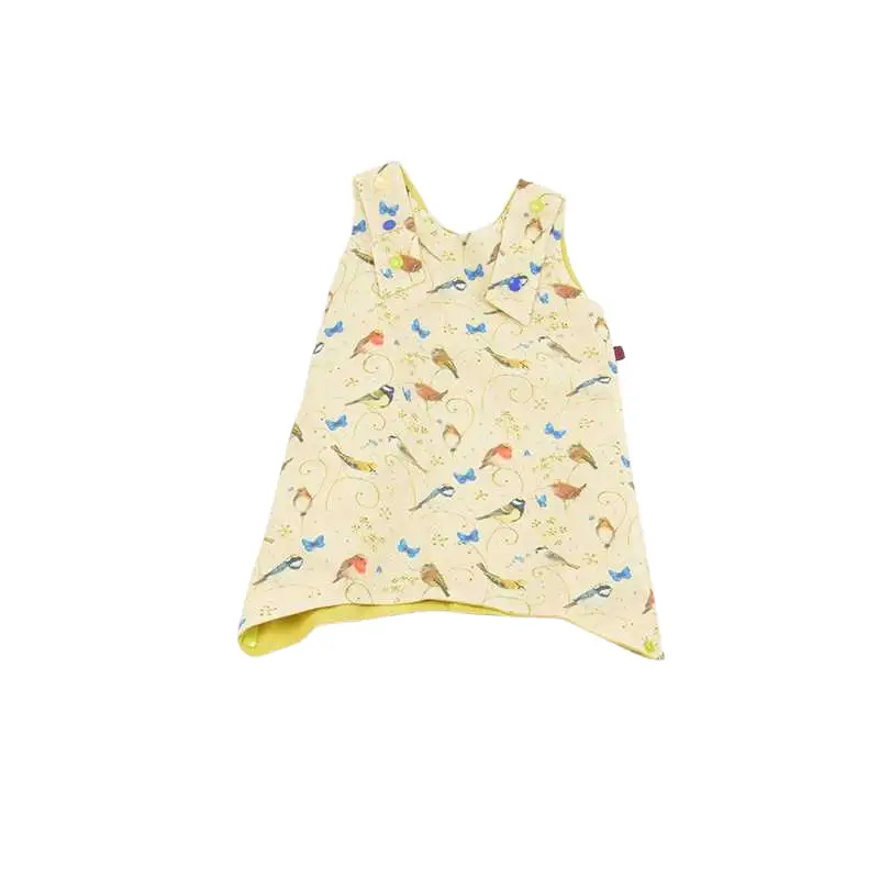 Robe évasée réversible coton bio 6 mois à 6 ans - Petits oiseaux 3