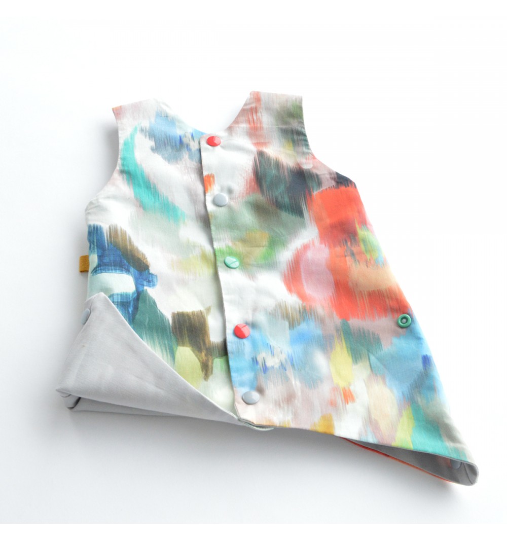 Robe évasée réversible en coton bio - Luberon 4