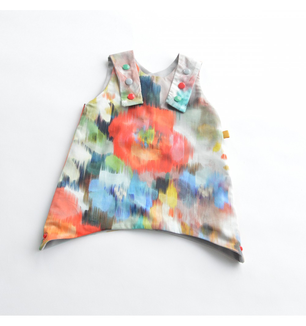 Robe évasée réversible en coton bio - Luberon 2