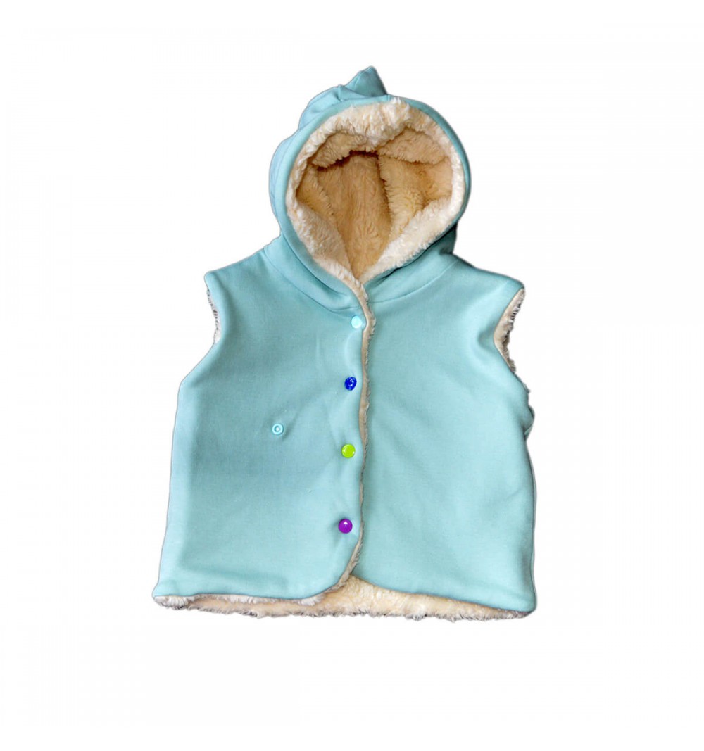 Veste sans manches en coton bio - Réversible et évolutive 9