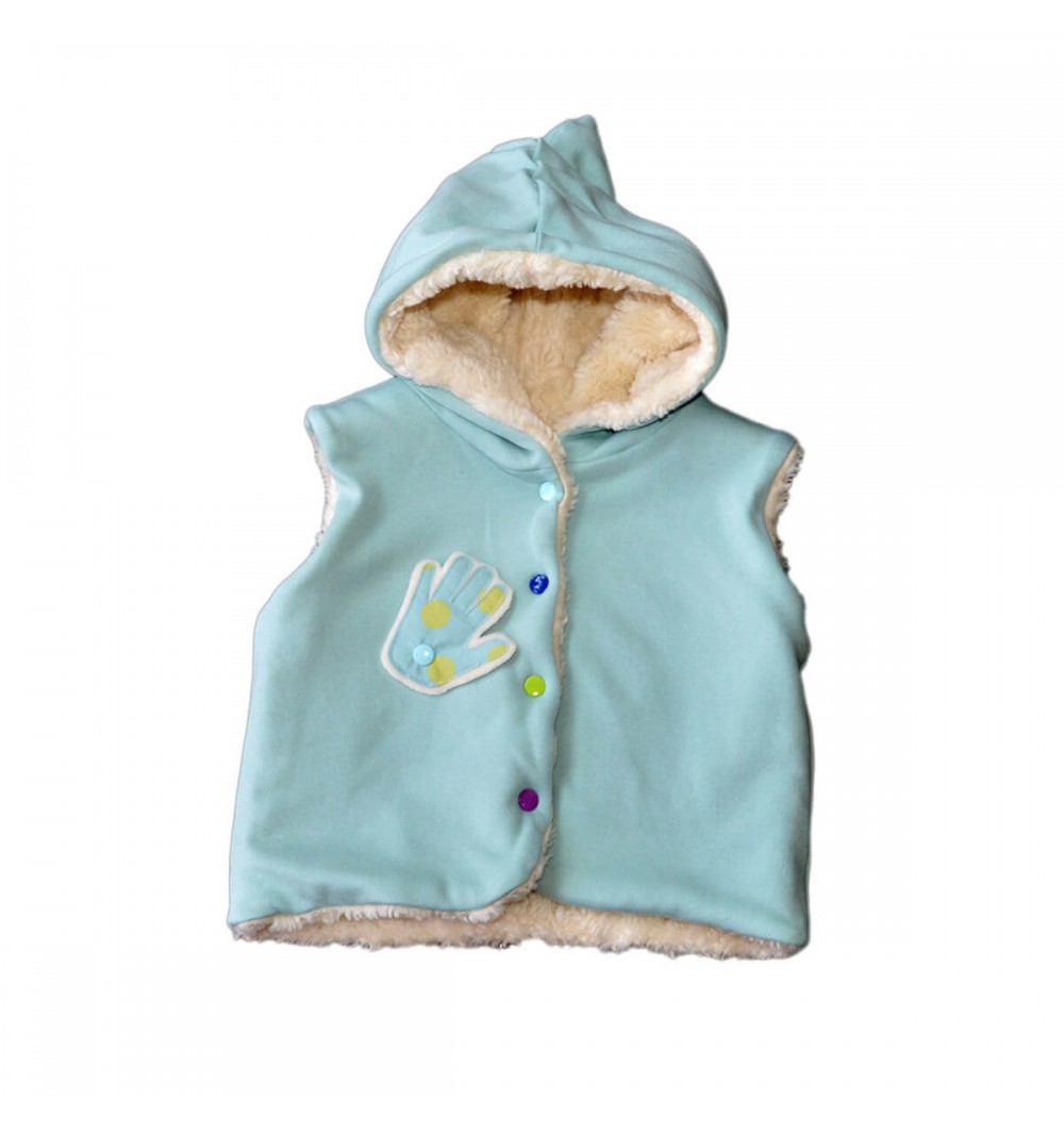 Veste sans manches en coton bio - Réversible et évolutive 10