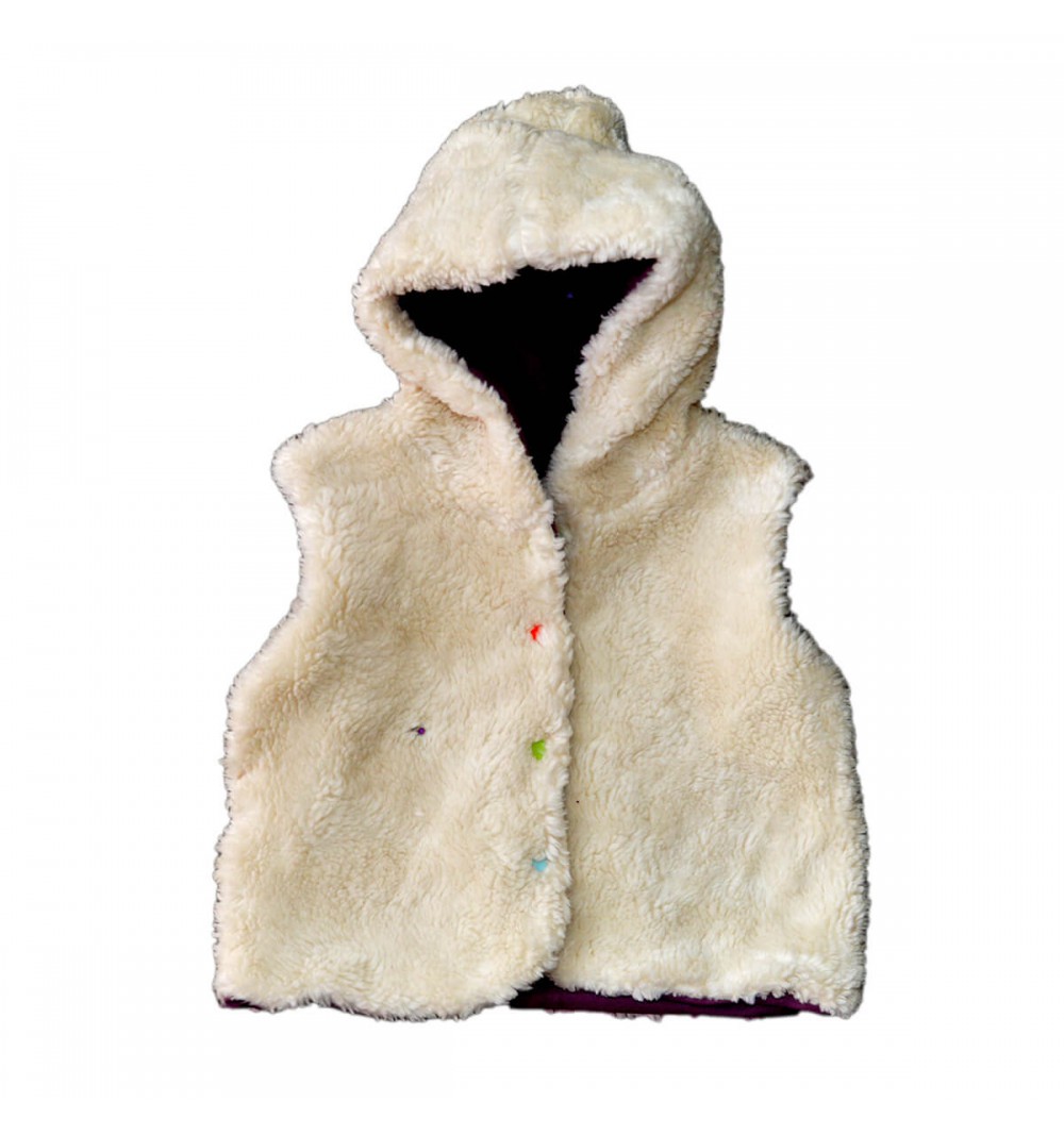 Veste sans manches en coton bio - Réversible et évolutive 16