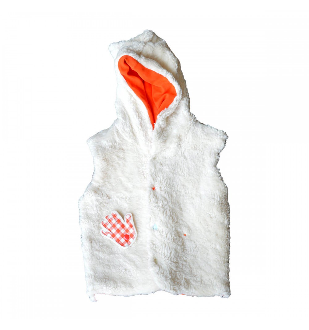 Veste sans manches en coton bio - Réversible et évolutive 2