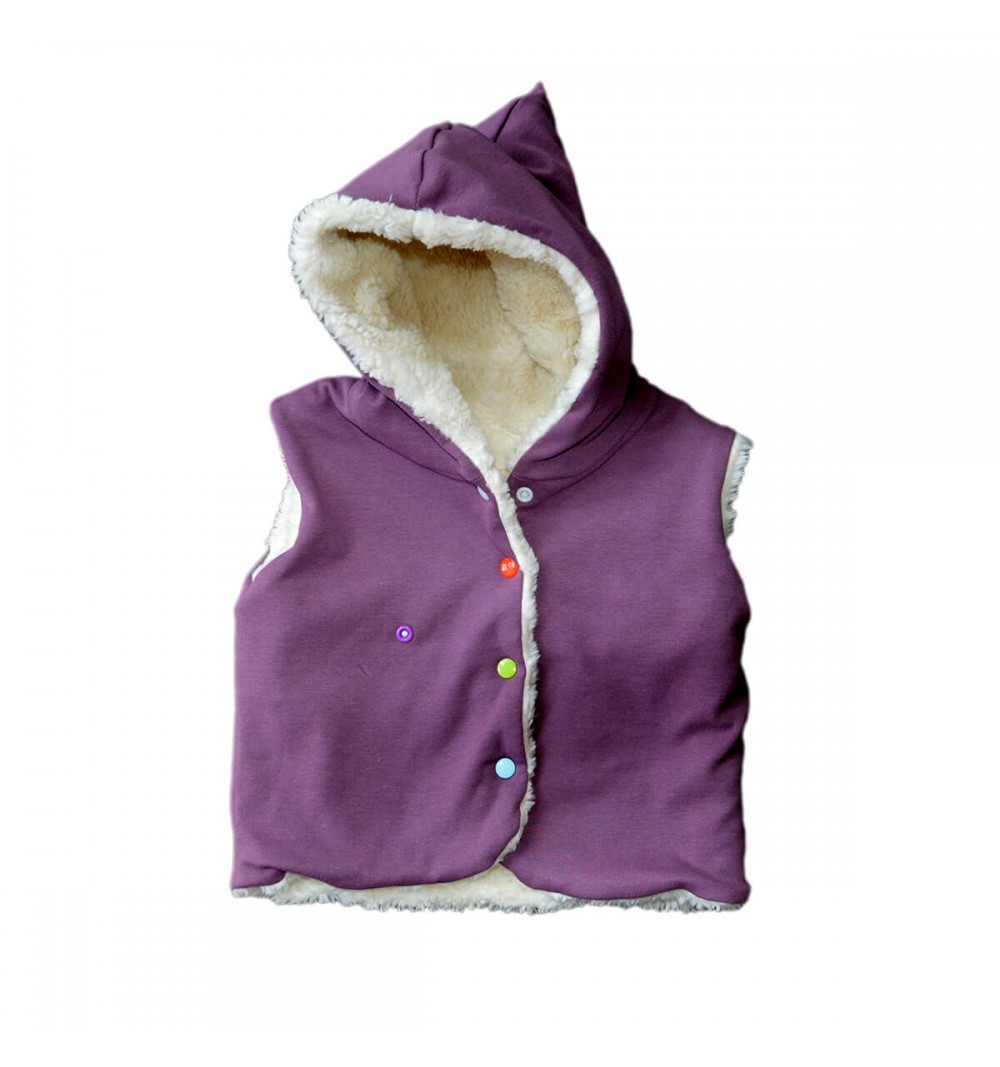 Veste sans manches en coton bio - Réversible et évolutive 17