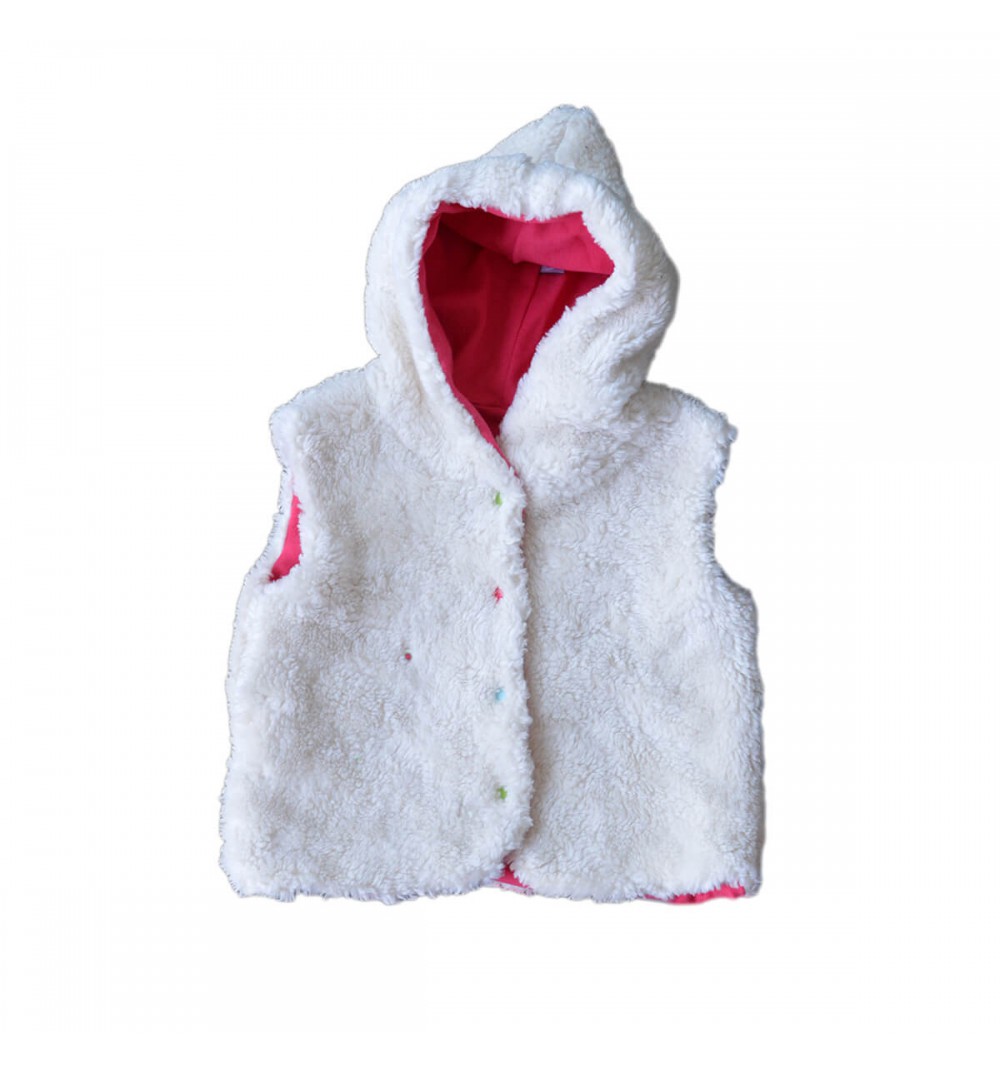 Veste sans manches en coton bio - Réversible et évolutive 11