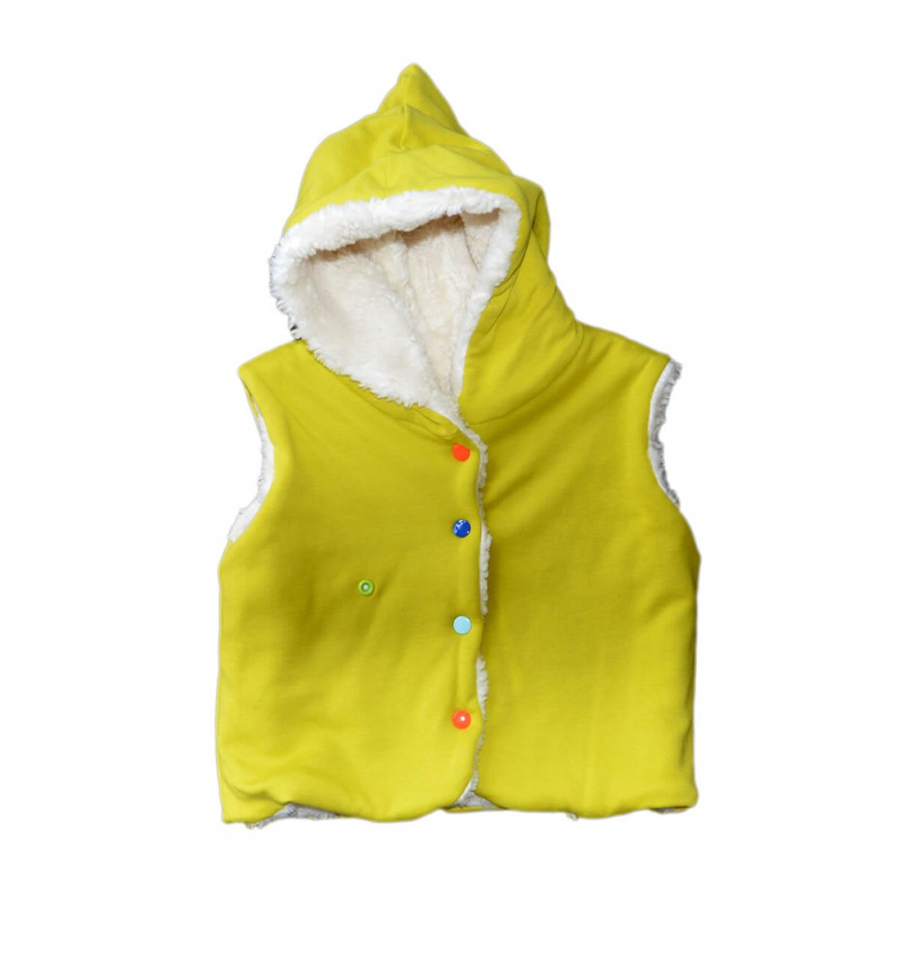 Veste sans manches en coton bio - Réversible et évolutive 4