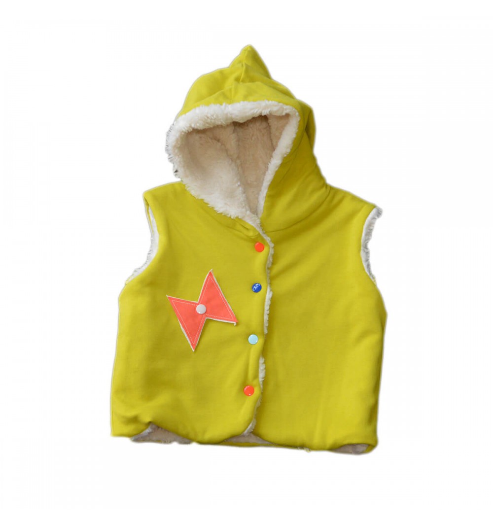 Veste sans manches en coton bio - Réversible et évolutive 7