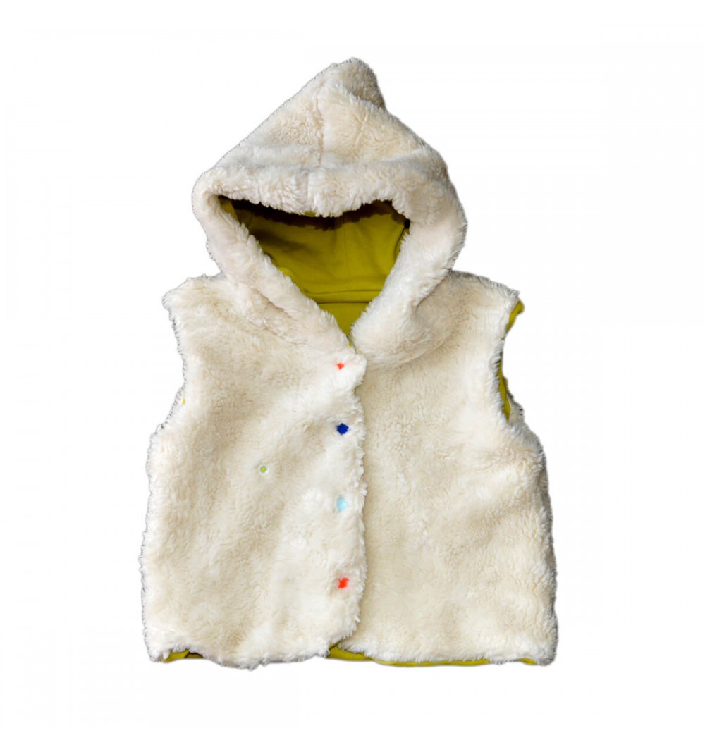 Veste sans manches en coton bio - Réversible et évolutive 8