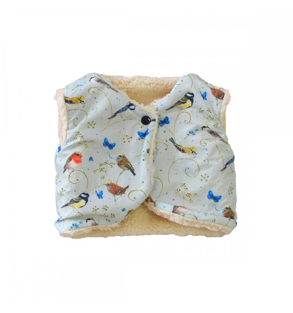 Gilet réversible et évolutif en coton bio - Berger doublure imprimée 5