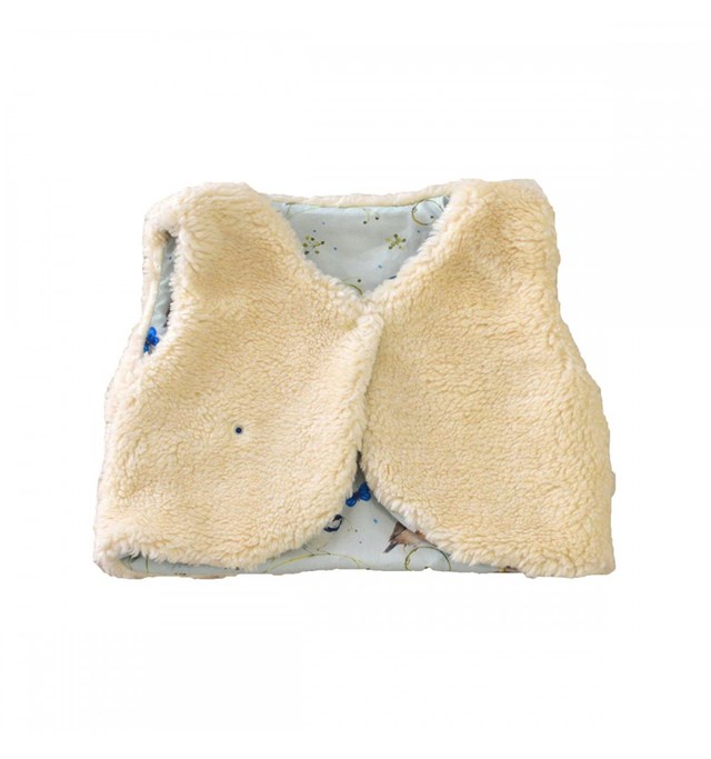 Gilet réversible et évolutif en coton bio - Berger doublure imprimée 6