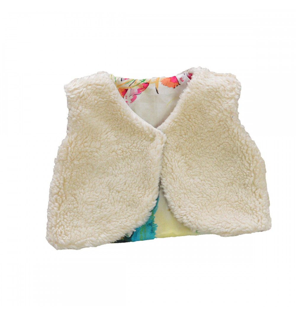 Gilet réversible et évolutif en coton bio - Berger doublure imprimée 7