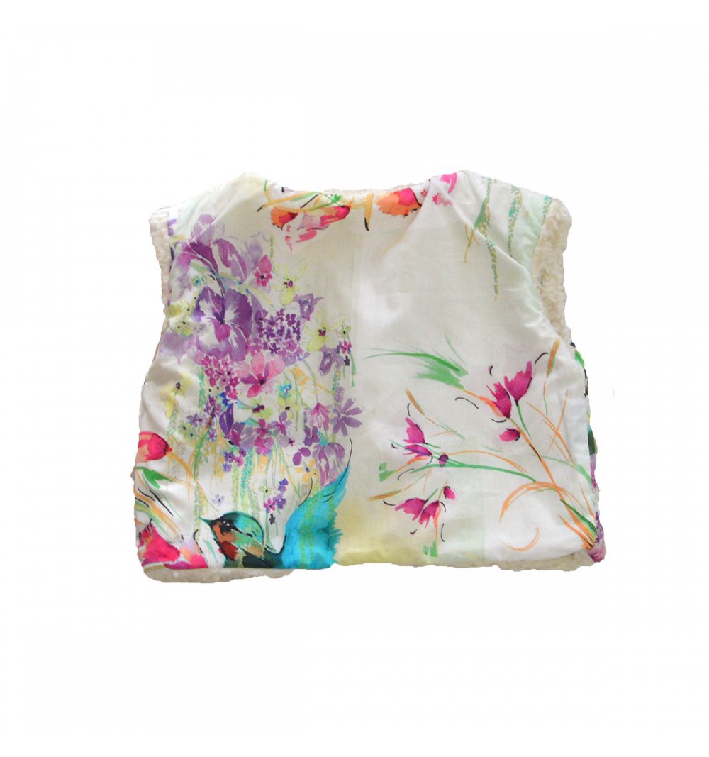 Gilet réversible et évolutif en coton bio - Berger doublure imprimée 8